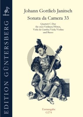 Janitsch Sonata da Camera 33 (Quartet C-major) 2 Vi.[Fl.]-Viola da Gamba[Va./Vi.]-Basso (Edited by Günter von Zadow and Michael O'Loghlin) (Score/Parts)