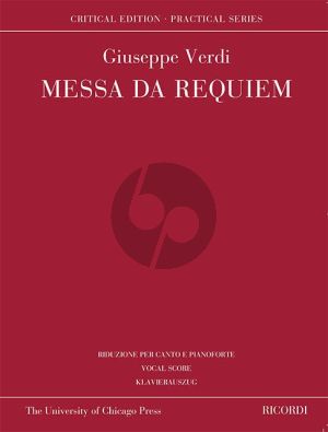 Verdi Messa da Requiem Soli-Choir-Orch. Vocal Score