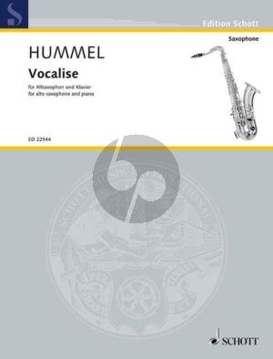 Hummel Vocalise (1994) Alto Sax.-Piano