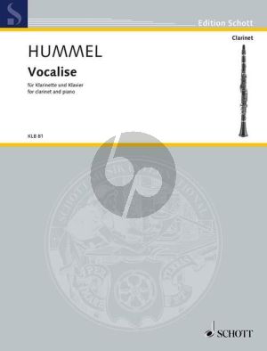 Hummel Vocalise (1994) Clarinet[Bb]-Piano