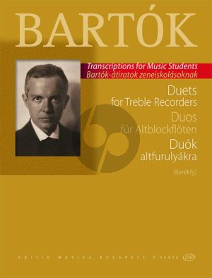 Bartok Duets for Treble Recorders (arr. Márton Kerékfy)