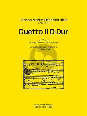 Nisle Duetto II D-Dur Op.13 No.2 2 Violinen