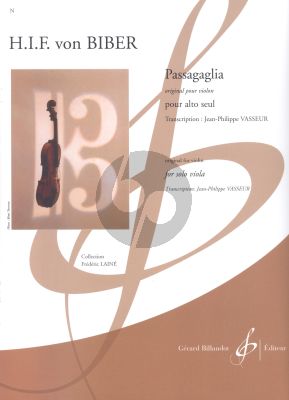 Biber Passacaglia Viola solo (transcr. Jean-Philippe Vasseur)