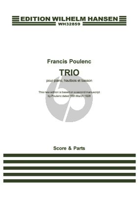Poulenc Trio Oboe-Bassoon-Piano (Score/Parts) (revised ed. )