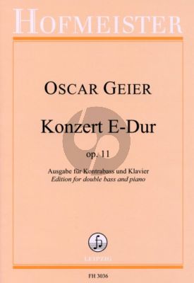 Geier Konzert E-dur Op.11 Kontrabass-Orch. KA