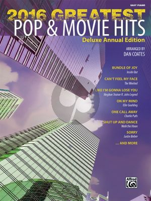2016 Greatest Pop & Movie Hits for Easy Piano