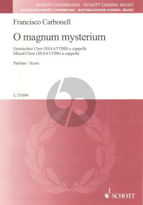 Carbonell O magnum mysterium SSAATTBB (lat.)