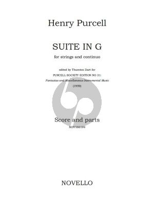 Purcell Suite G-major Strings-Bc. (Score/Parts) (Thurston Dart)
