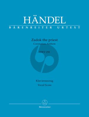 Handel Zadok the priest HWV 258 (Coronation Anthem) SSAATBB-Orch. Vocal Score