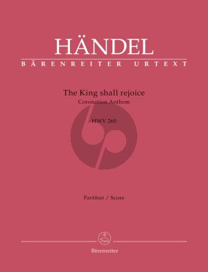 Handel The King shall rejoice HWV 260 (Coronation Anthem) SAATBB-Orch. Full Score