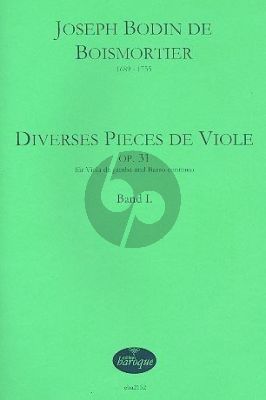 Boismortier Diverses pièces de viole op.31 Vol.1 Viole da gamb-Bc