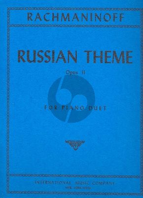 Rachmaninoff Russian Theme Op.11 No.3 Piano 4 Hds.