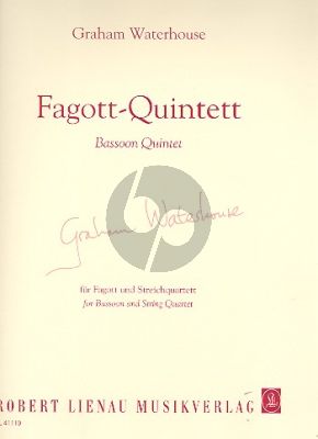 Waterhouse Quintett Fagott-2 Vi.-Va.-Vc. (Partitur/Stimmen)