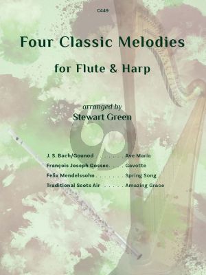 Album 4 Classic Melodies for Flute and Harp [or Piano] (arranged by Stewart Green)
