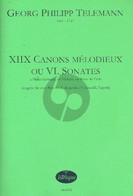 Telemann 18 Canons Mélodieux ou 6 Sonates TWV40:118-123 2 Violas da Gamba (2 Vc./2 Fag.)