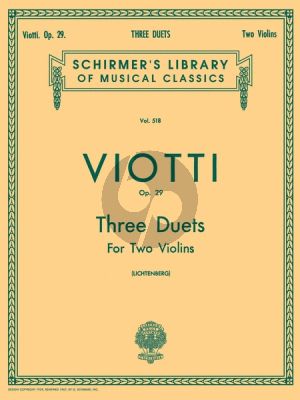 Viotti 3 Duets Op.29 2 Violins (ed. Leopold Lichtenberg)
