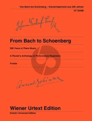 From Bach to Schoenberg for piano.