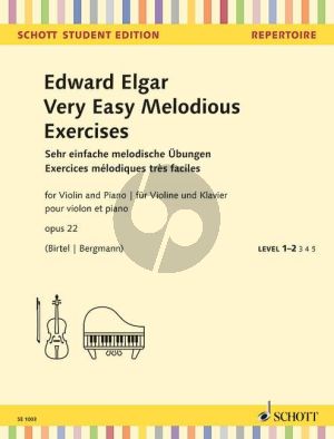 Elgar Very easy melodious Exercises Op.22 Violin-Piano
