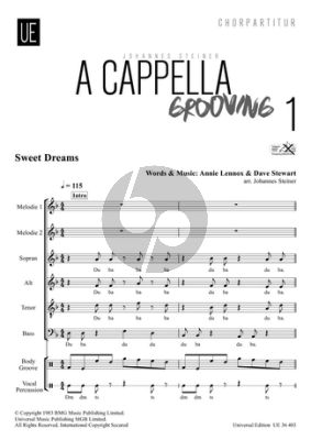 Steiner A Cappella Grooving for mixed choir (SATB) Vol.1 Chorpartitur