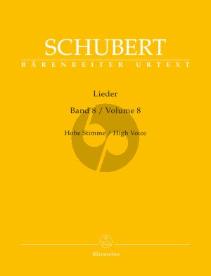 Schubert Lieder Vol.8 (High Voice) (edited by Walter Durr) (Barenreiter)