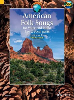 American Folk Songs (20 Traditional Pieces) 1-2 Voices-Piano (Bk-Cd)