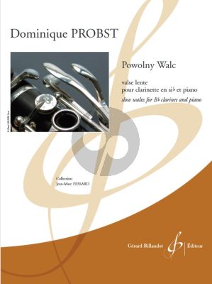 Probst Powolny Walc Valse Lente for Clarinet in Bb and Piano