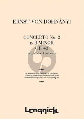 Dohnanyi Concerto No.2 B-minor Op.42 Piano-Orchestra (red. 2 piano's)