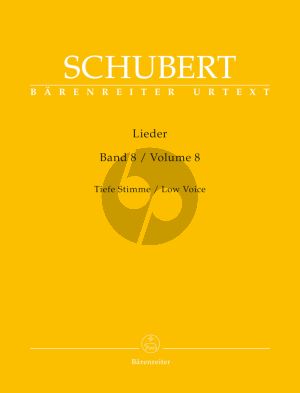 Schubert Lieder Vol.8 (Low Voice) (edited by Walter Durr)