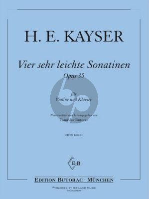 Kayser 4 sehr leichte Sonatinen Op.35 Violine-Klavier