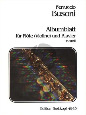 Busoni Albumblatt e-moll BV 272 Flöte[Violine]-Klavier