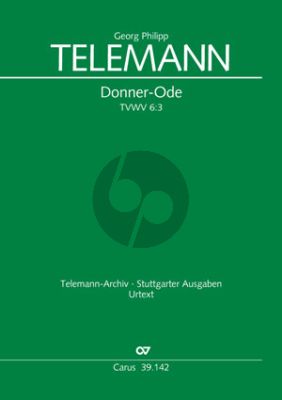 Telemann Donner-Ode TVWV 6:3 Soli-Chor-Orchester Partitur (ed. Silja Reidemeister)