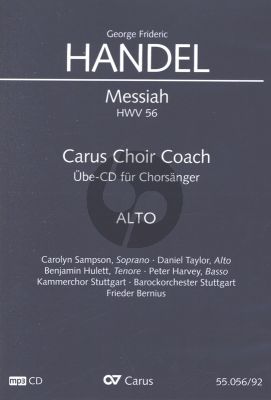 Handel Messiah HWV 56 Soli-Choir-Orch. Alto 3 CD's (english) (Carus Choir Coach)