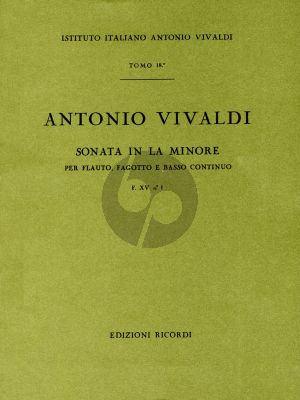 Vivaldi Sonata a-minor RV 86 F.XV n.1 Flute-Bassoon and Continuo