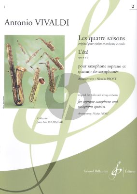 Vivaldi Les quatre saisons - L'Été Op.8 No.2 Soprano Saxophone and Saxophone Quartet