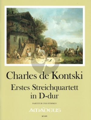 Kontski Quartett No.1 D-dur 2 Vi.-Va.-Vc. (Part./Stimmen) (Bernhard Pauler)