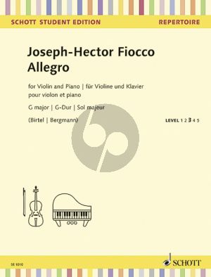 Fiocco Allegro G-major Violin-Piano (edited by Wolfgang Birtel and Norman O'Neill)