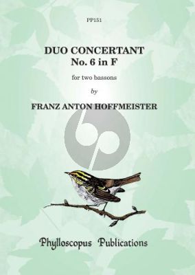 Hoffmeister Duo Concertant No.6 F-major 2 Bassoons (2 Scores) (edited by C.M.M. Nex and F.H. Nex)