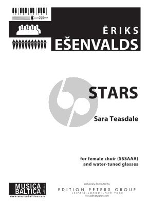 Esenvalds Stars SSSAAA-6 Water-tuned Glasses (text Sara Teasdale)