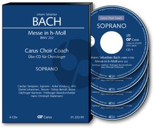 Bach Messe h-moll BWV 232 Soli-Choir-Orch. Sopran Chorstimme 4 CD's (Carus Choir Coach)