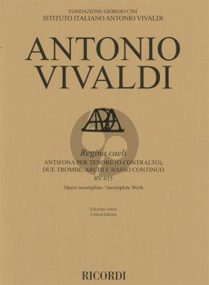 Vivaldi Regina caeli RV 615 2 Trumpets-Strings-Bc Score (edited by Michael Talbot)