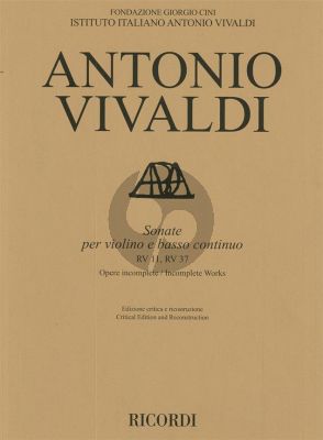Vivaldi Sonate RV 11 and RV 37 Violin-Bc. (edited by Michael Talbot)