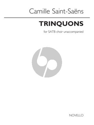 Saint-Saens Trinquons Op.141 No.2 SATB