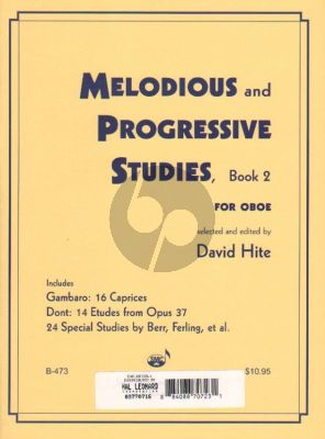Melodious & Progressive Studies Vol.2 Oboe (edited by David Hite)