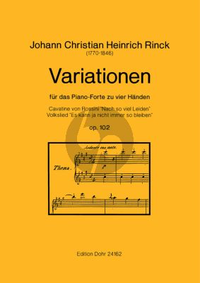 Rinck Variationen Op.102 Klavier 4 Hd. (Christoph Dohr)