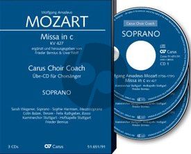 Mozart Mass c-minor KV 427 Soli-Choir-Orch. Alto Voice 3 CD's (Carus Choir Coach)