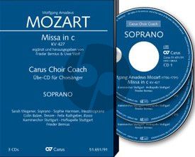 Mozart Mass c-minor KV 427 Soli-Choir-Orch. Tenor Voice 3 CD's (Carus Choir Coach)