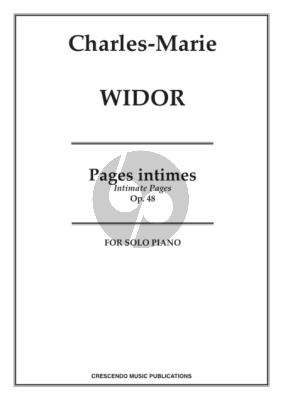 Widor Pages intimes Op.48 Piano