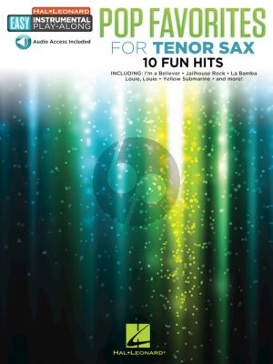 Pop Favorites Easy Instrumental Play-Along Tenor Sax (Book with Audio online)