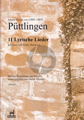 Puttlingen 11 Lyrische Lieder Gesang-Klavier (ed. Martin Wiemer)