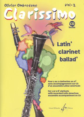 Ombredane Clarissimo Vol.2 (Latin Clarinet Ballad) 1-2 Clarinets (Bk-Cd)